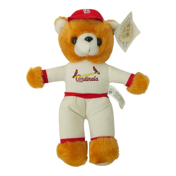 St Louis Cardinals Teddy Bear Plush Vintage Stuffed Animal Toy Busch Stadium MLB - Picture 6 of 13